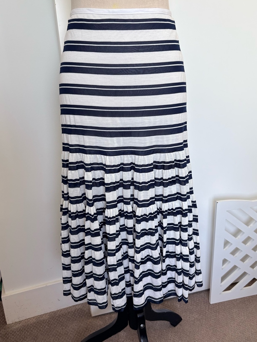 Charles Chang-Lima knit tiered skirt